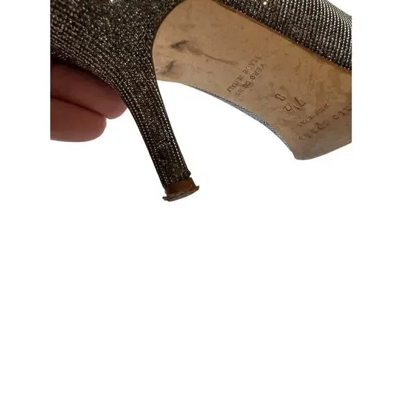 Kate Spade Womens Juliette Bow Toe Dress Pumps Sparkly Wedding Evening SIZE 7.5 - Picture 8 of 11